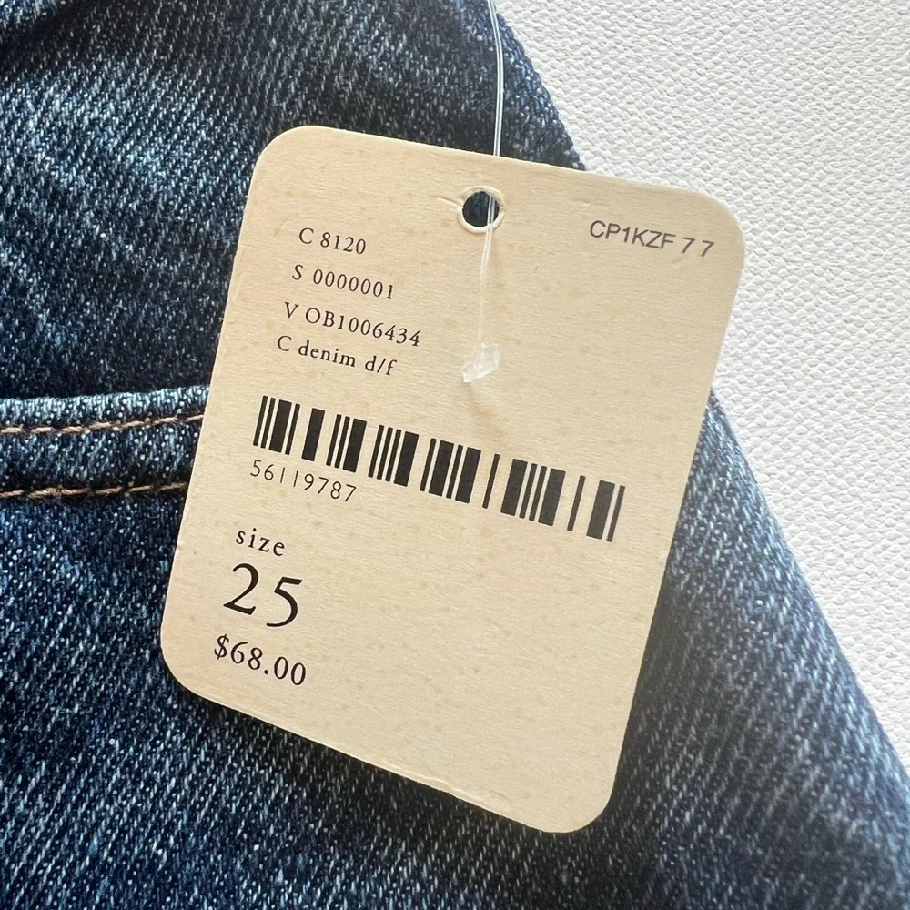 We The Free People Women’s 25 Bailey Raw Hem Mini Skirt Blue Wash Denim (E4)‎